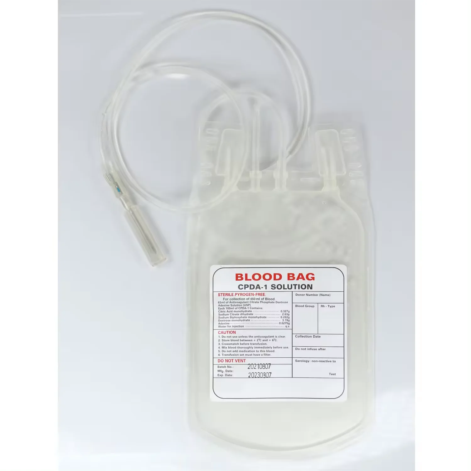 High Quality Good Price Disposable Pressure Infuser 500ml 1000ml 3000 ml Blood Bag