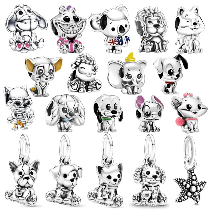 2024 New Pet Dog Dumbo iDisney Charm Fits Ipandora Original Bracelet Female Pendant Bead Jewelry