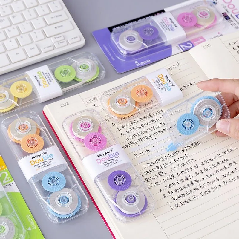 Cute School Stationery Correction Tape Creative Cartoon Double Color Correction Tape