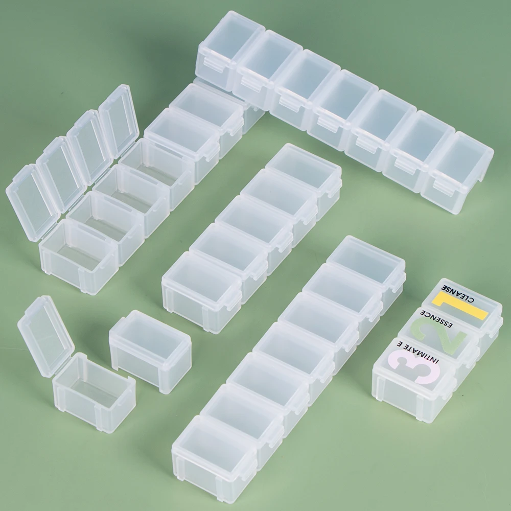 Yuzmei 7Day Pill Planner Organizer 28 Compartment Portable Case Plastic Capsule Case Pill Dispenser Medicine Cutter Crusher Box