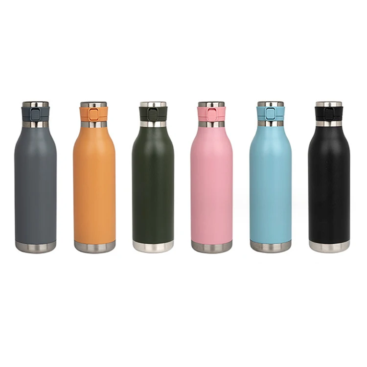 Factory Price Customized Coffee Stainless Steel Water Bottle Double Wall Vacuum Insulated Flask Water Bottles With Lids Pump Cup