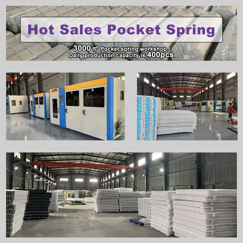 Wholesale Cheap Bed Mattresses Metal White Blue Grey Color Pocket Spring Sleep Well Roll Up