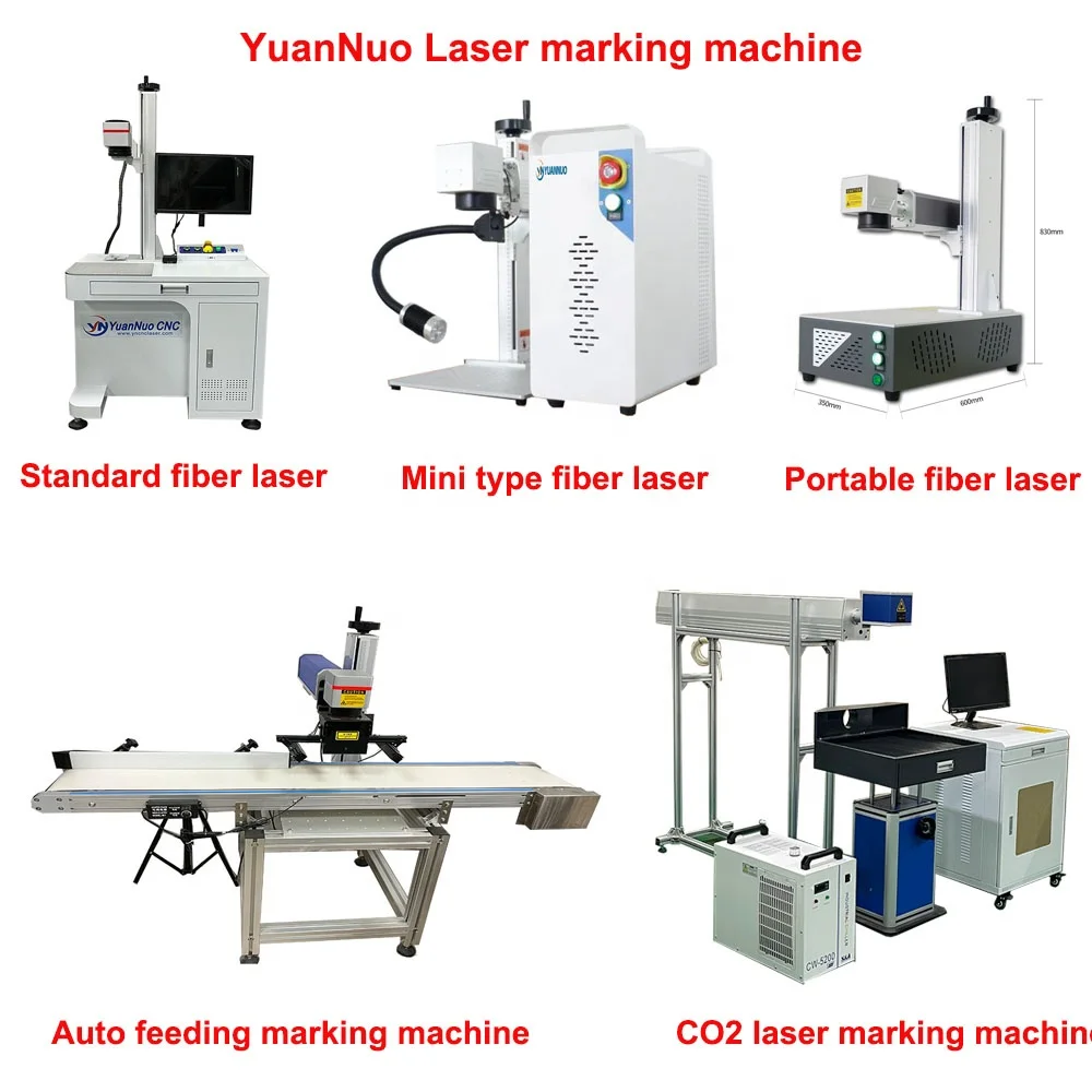 YN portable CO2 jeans bamboo wood laser marking machine for wood leather rubber fabric plastic rubber