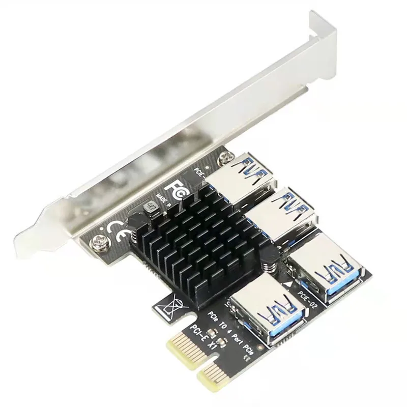 Плата расширения 4 порта Sata 3 0-PCI-e для ноутбука Standard 4U перегородка 1 PCI-E переходник на