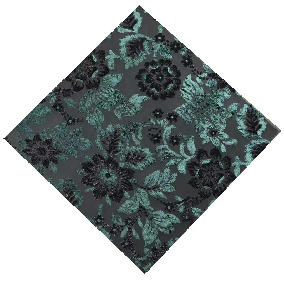 
For Garment 95% polyester 5%Spandex burnout stretch velboa velvet fabric 