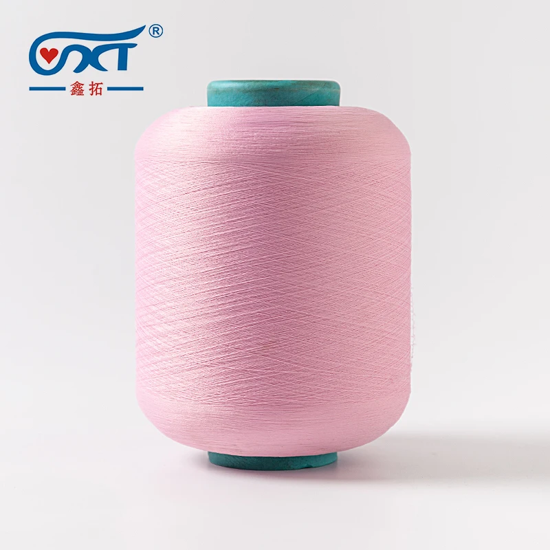 High Quality Dyed Colored Polyester SCY Single Covered Yarn For Knitting Socks