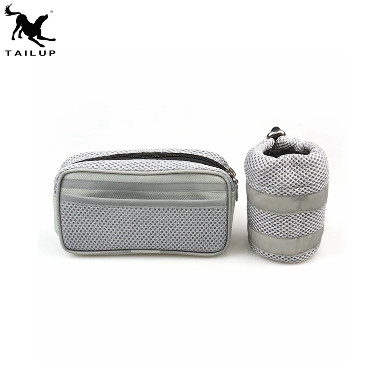 Bungee Hands Free Dog Leash for Running Walking Hiking with two removable waist pockets