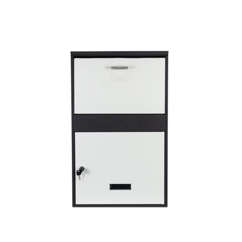 High Security Rustproof Mailbox , Residential Wall Mount Metal Letter Box Parcel Postbox