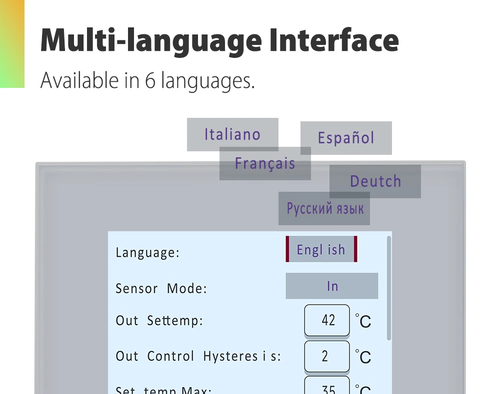 Beok electric heating film temperature controller white color home 16a 2 sensor WiFi thermostat