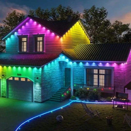 Dream Color RGB Pixel LED String Light 15m Permanent Pixel Light APP Control Christmas Holiday Decoration