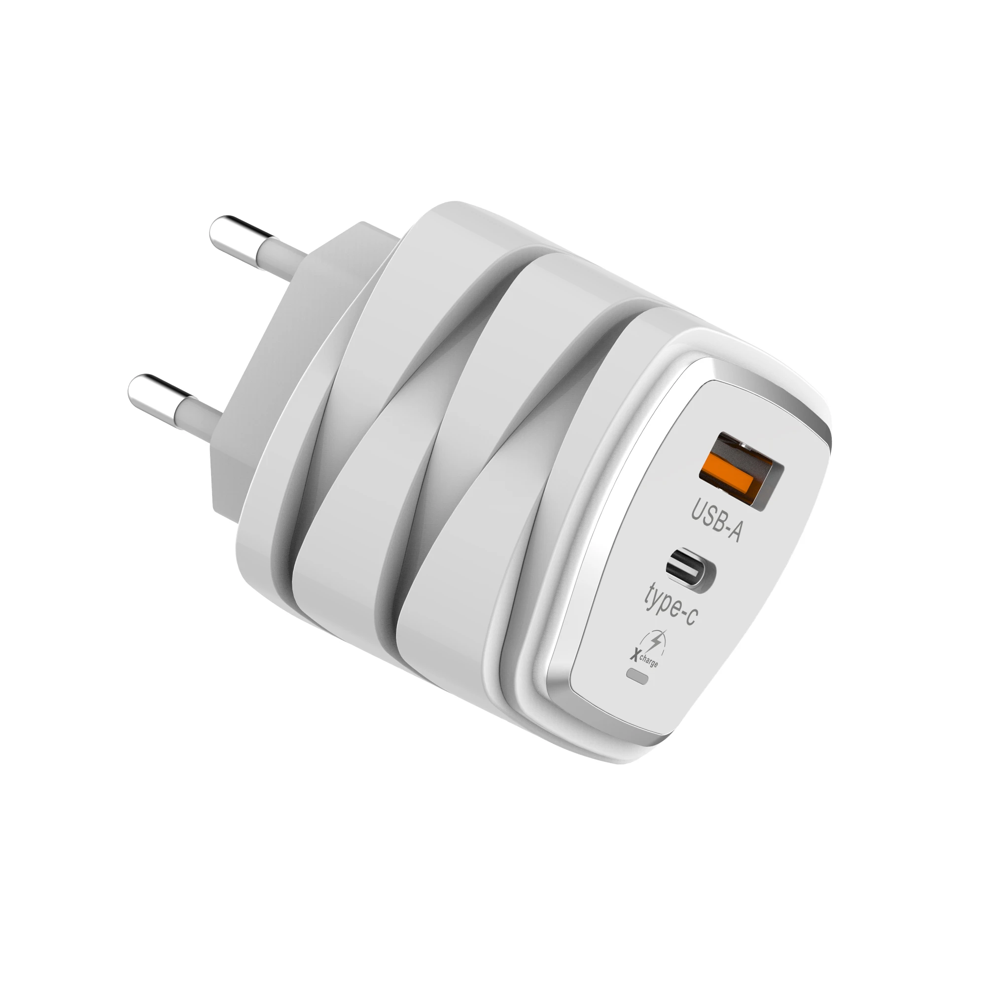 Somostel 5V2.1A зарядное устройство USBA + USB C 15 Вт быстрый адаптер зарядного устройства с двумя портами USB, с синим светодиодным, доступные на соответствие стандарту ЕС штепсельная вилка стандарта США