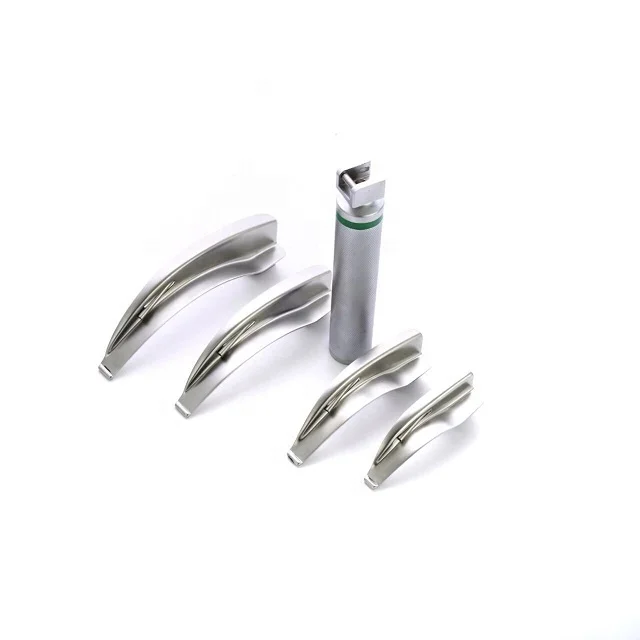 Ларингоскоп Macintosh с 4 лезвиями, набор Ларингоскопа, основные хирургические инструменты, лезвия Ларингоскопа