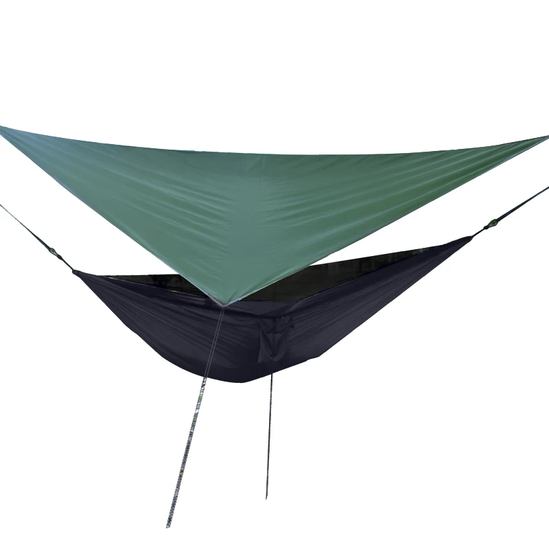 Moq 1 pcs camping hammock with mosquito net and rain fly with convenient Inside And Outside Two-Way Zipper