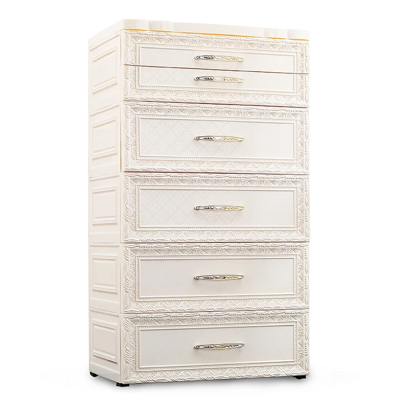 
European Wardrobe Bedroom 5-drawer Baby Plastic Drawer Cabinet 