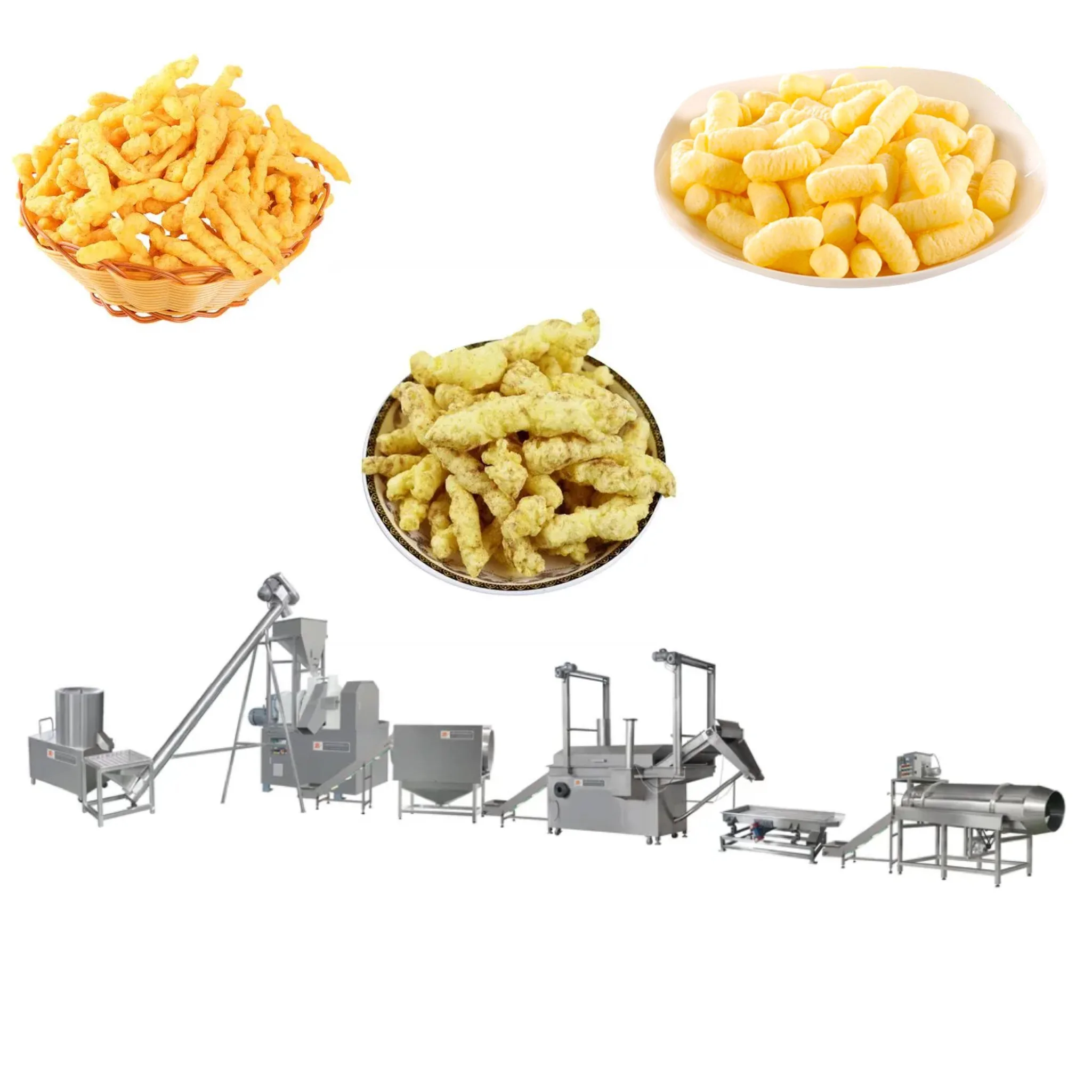 Chinese supplier kurkures equipment cheetos making machine processing line