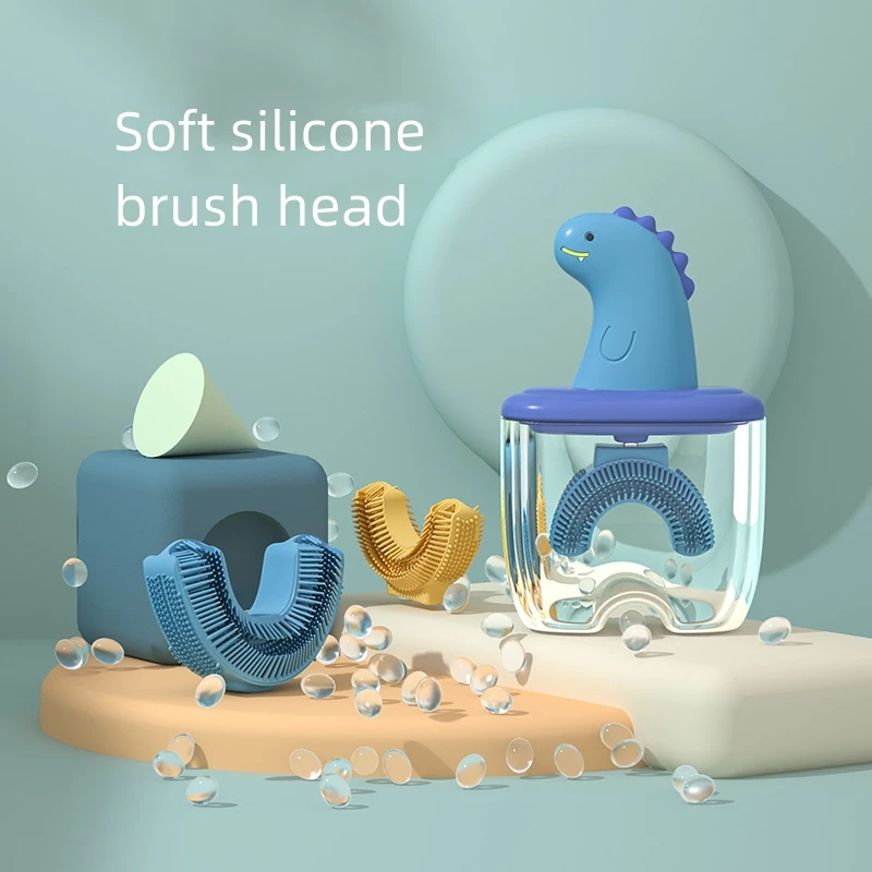 U Shape manual Toothbrush Teeth Cleansing 360 soft U-Shaped Toothbrush for Kids Toddlers Children