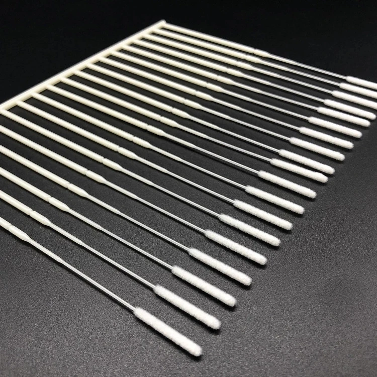 
China Supplier Nylon Sterile Flocked Nasopharyngeal collection swab 