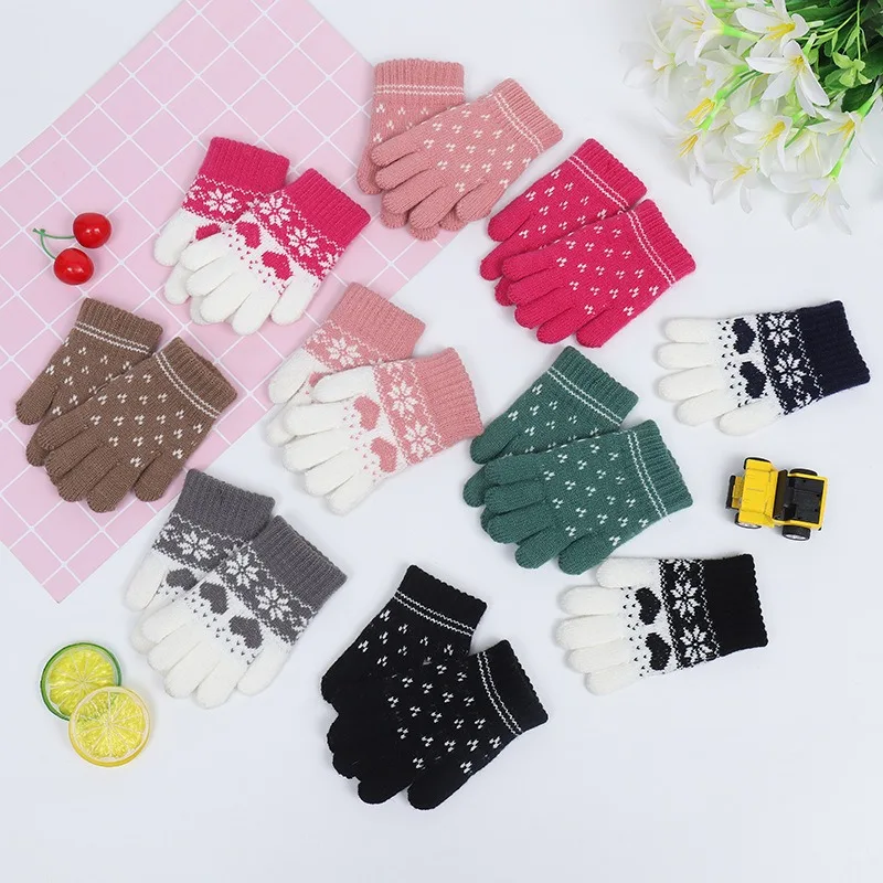 Горячая Распродажа жаккардовые вязаные перчатки для взрослых зимние теплые мягкие волшебные рекламный подарок