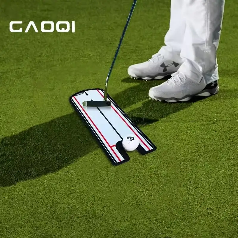 Golf Supplies Acrylic Golf L;arge Putting Aids Practice Putting Alignment Training Mirror With Carry Bag