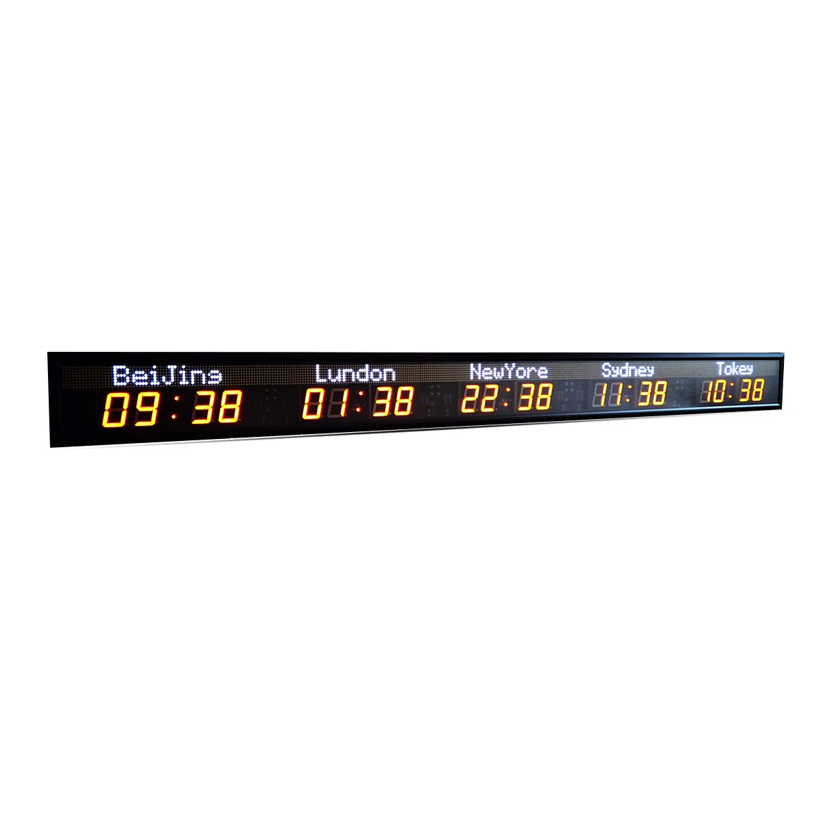 Zhongxiaoxiao Brand 5 Time Zone Clock Gps Led  Electric Timer Multi Zone Clock Wall Mount Digital Clock