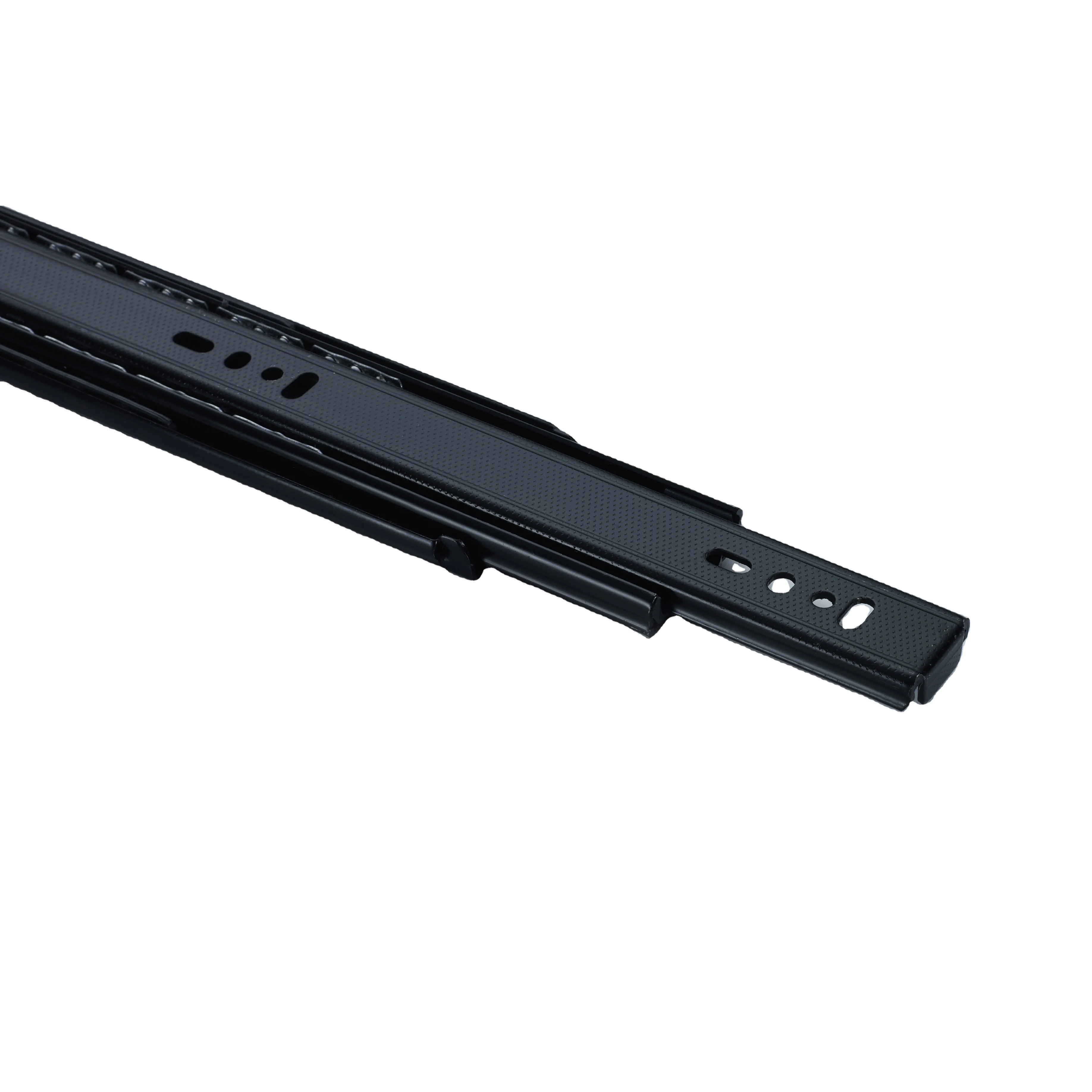 Furniture Cabinet 2 Fold Full Extension Under Mount Drawer Slides Soft Closing Hidden Buffer Slide Rail