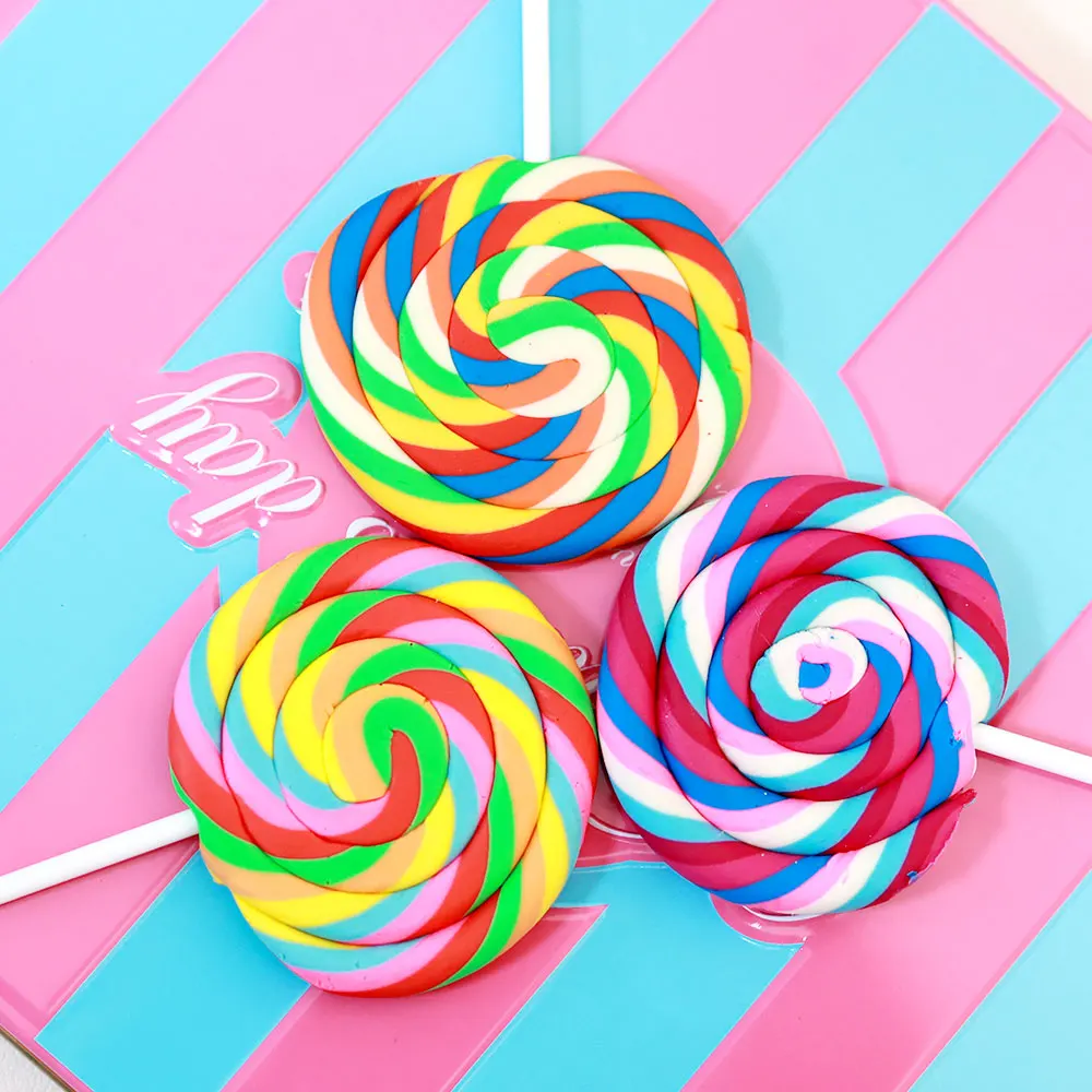 Colorful lollipop Stock hot product Colored candy eraser Environmental protection tpr material factory Student stationery