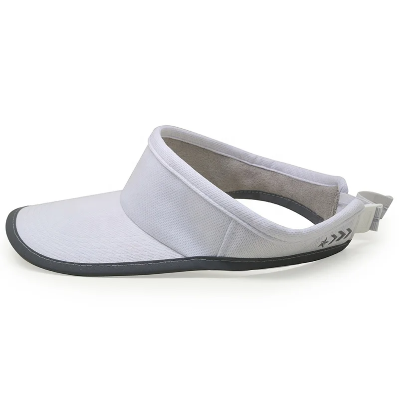 Hot Sale Custom Logo Plain Blank White Band Elastic Back Cotton Sun Visors Cap for Women Outdoor