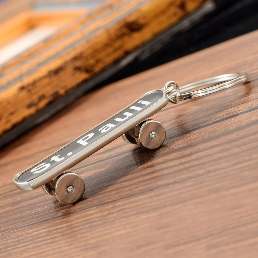 Creative Skateboard Metal Keychain Sports Related Gifts Scooter Keychain