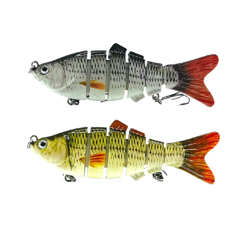 Multi-Jointed Plastic Hard Lure Top Water Lifelike Swim Baits for Freshwater and Saltwater Fishing Lake River Position