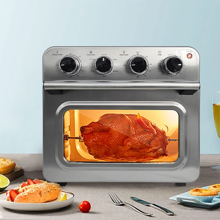 28l stainless air fryer oven 30l digital oil free oven 360 degree rotisserie