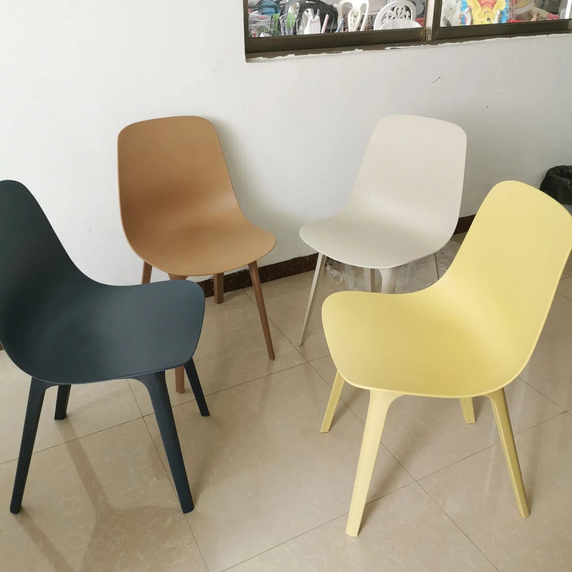 Dinning Room Furniture Plastic Chaise Modern Restaurant Leisure Cafe Stackable Dining Plastic Chair