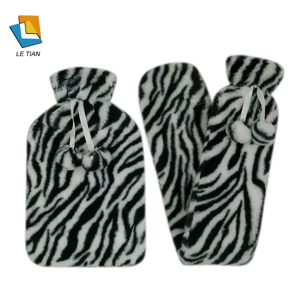 leopard rubber hot water bottle cover