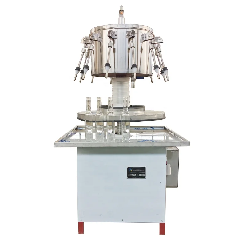 Semi Automatic pilot production Rotating Siphon Principle Vinegar Screw Liquor Filling Machine
