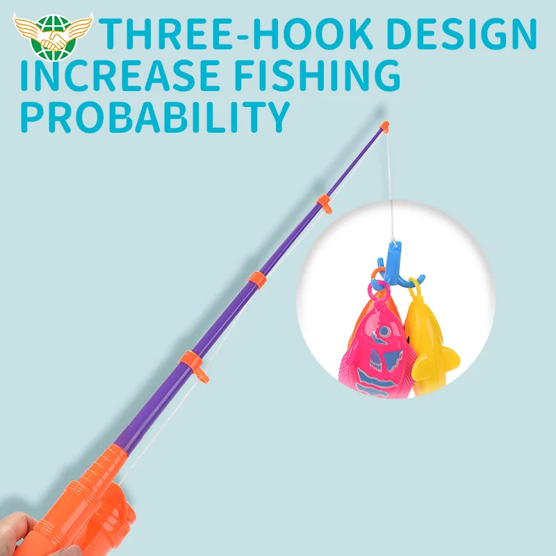 Wholesale Popular Early Educational Pretend Play Game Animals Fishing Game Play set Kids Fishing Pole Bath Toy