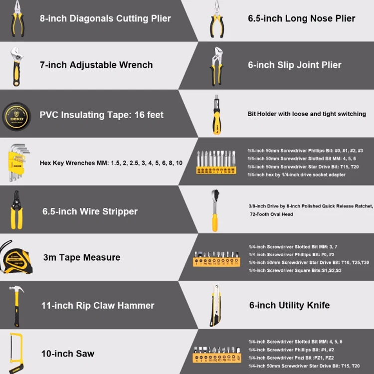 
168 Pcs Household Car Repair Hardware Craft Hand Tools Set Hand Tools Kit Set 