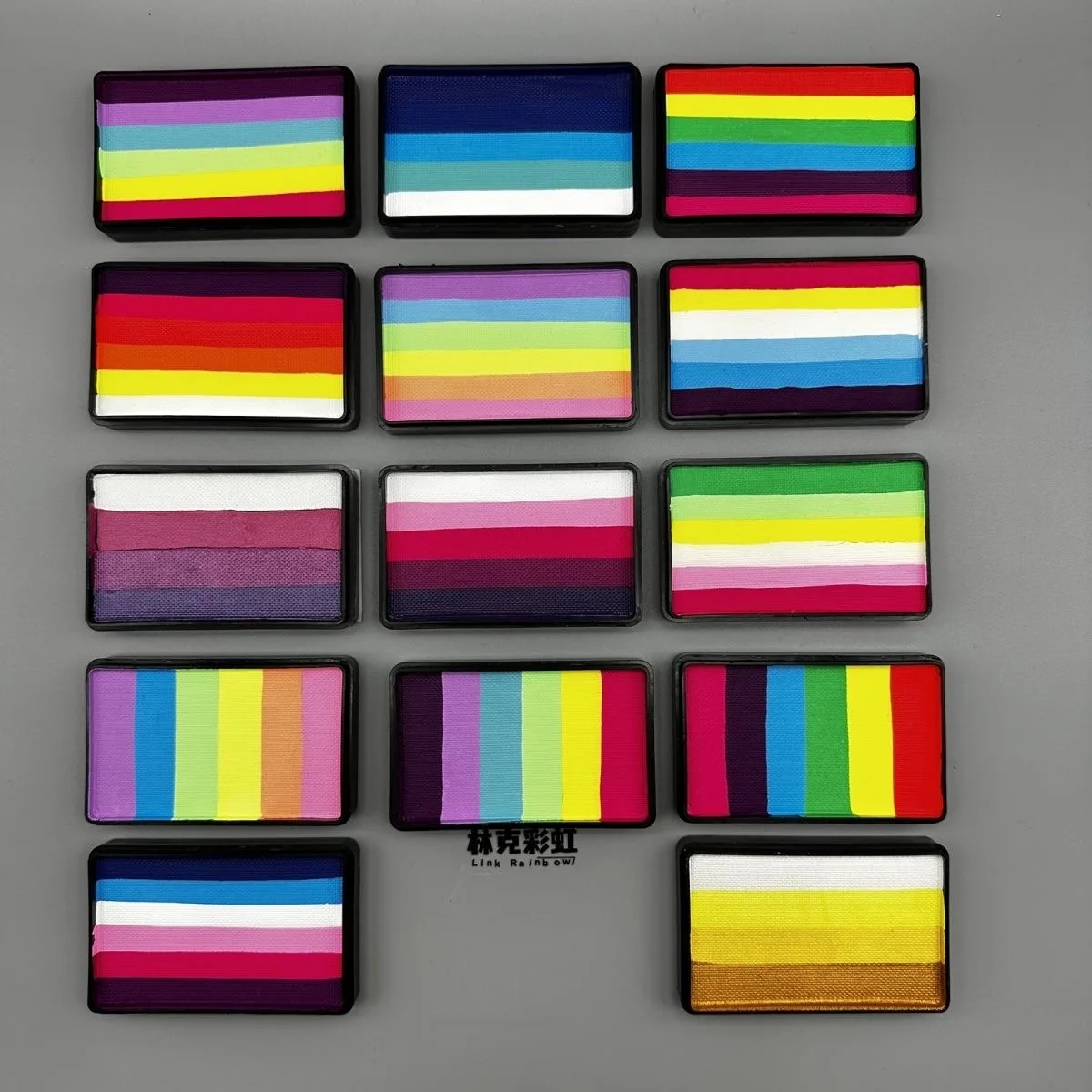 Wholesale Cosplay Halloween makeup Non toxic glow in the UV Washable body art face painting colorful kit rainbow face paint