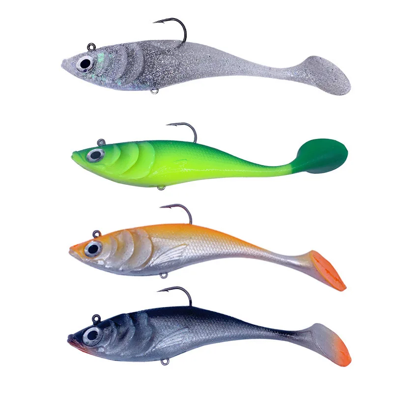 Artificial Soft Lure With Lead Inside Crank Hook Jigging Bass Pike Wobblers Jig Lure
