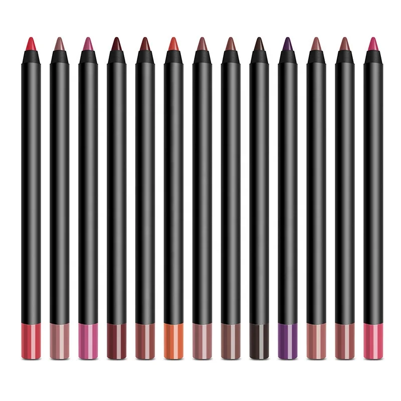 
Private label cruelty free waterproof matte permanent lip liner pencil with liner lipstick 