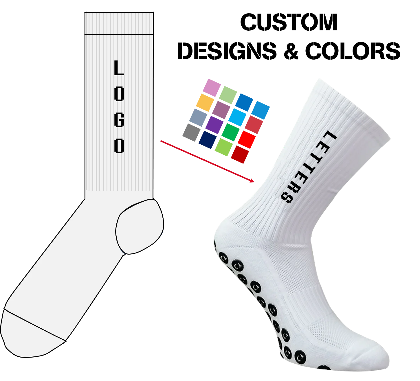Custom football soccer anti slip non slip socks soccer grip socks custom soccer socks for men