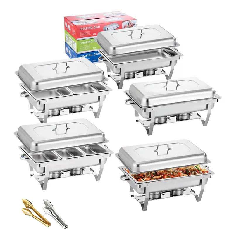 High Quality Foldable Hotel Restaurant 9.0L Stainless Steel Buffet Chafing Dish