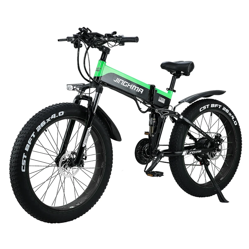 
500W 12.8AH foldable electric bike Long Battery Life Mountain electric bicycle 4.0 fat tire bike 