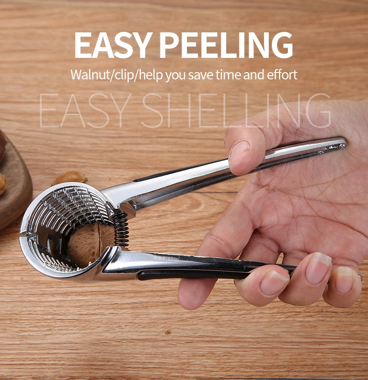 Multifunction Nut Crackers Heavy Duty Shell Seafood Cracker with Non-Slip Handle Walnut Opener Tool for Hazelnuts Pecans