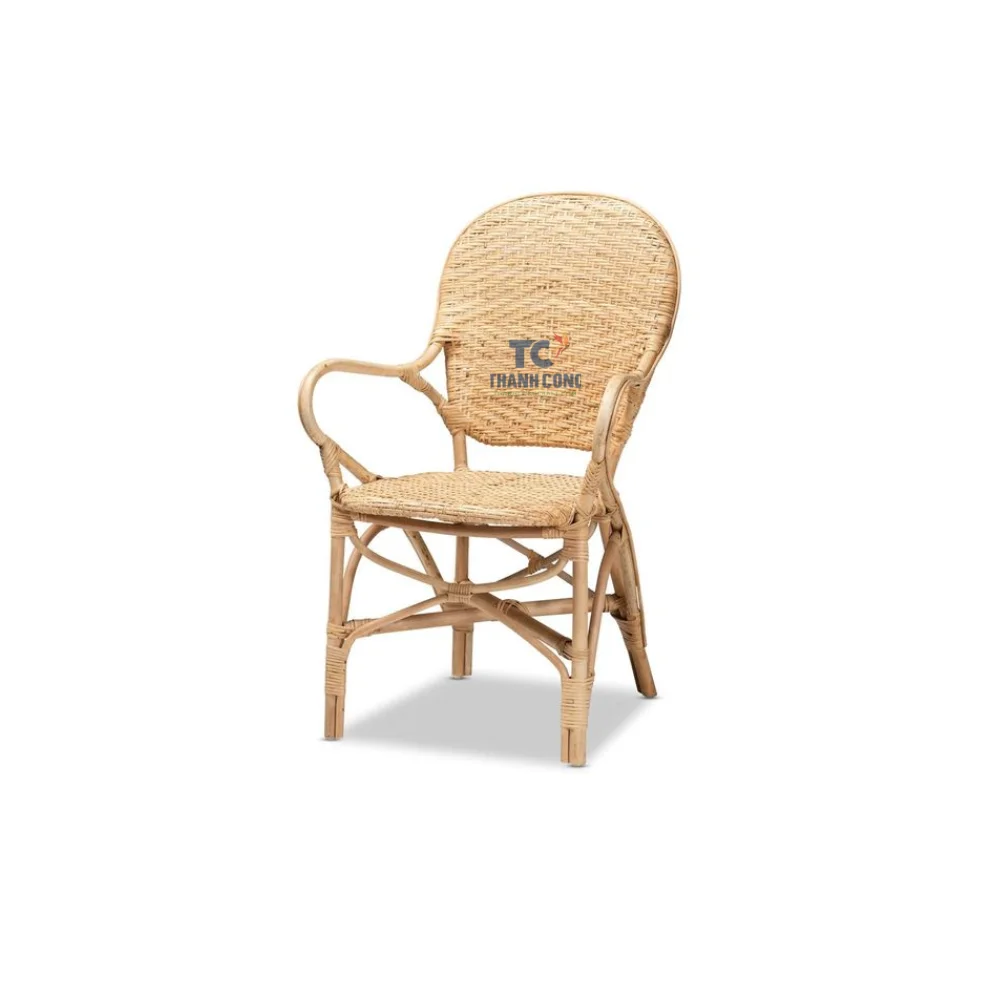 Wholesales Handcrafted Kids Furniture Bohemian Rattan Kids Armchair Wicker Rattan Kids Chair Handwoven Rattan Armchair
