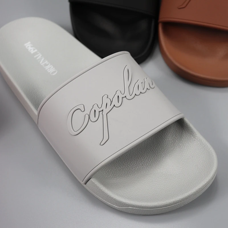 2024 rubber pool beach Customised sliders Customized design spa Printed Logo Private Label Slippers Slides With Logo