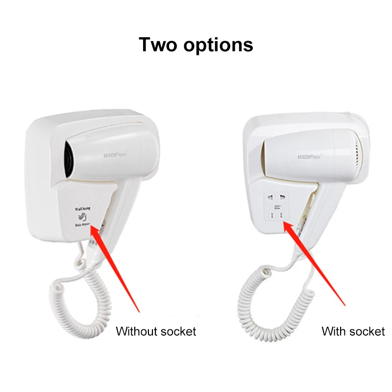 New Style 1300W High Power Wall Mounted Hair Dryer Special Hotel Hanging Hair Dryer