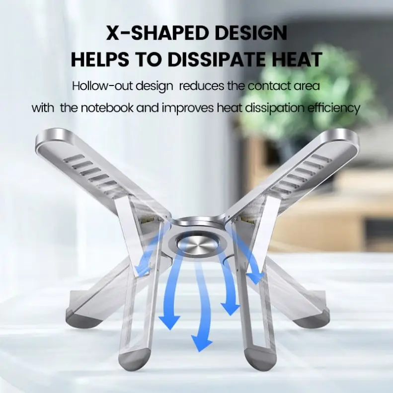 Customizable Colors Foldable and Elevated Adjustable Laptop Stand Compatible with All Sizes of Laptops Tablets up to 17 Inches