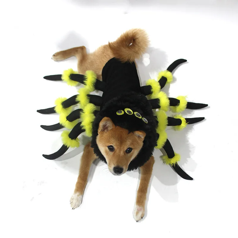 2024 New Christmas Clothes for Dog Pet Spider Transformation Costume Cosplay Dog Halloween Funny Dog Clothing Costumes