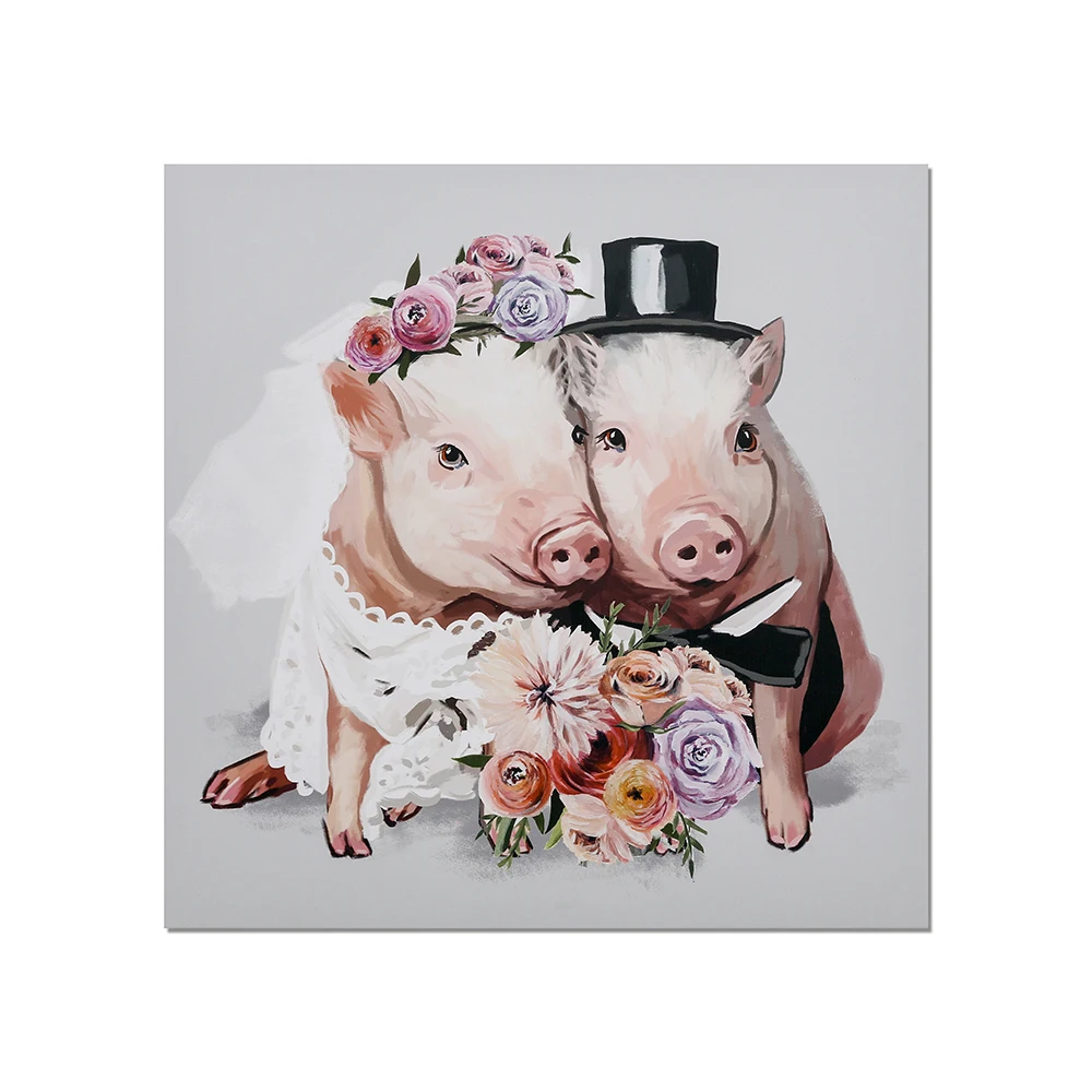 
Canvas painting animal wall art custom digital print 