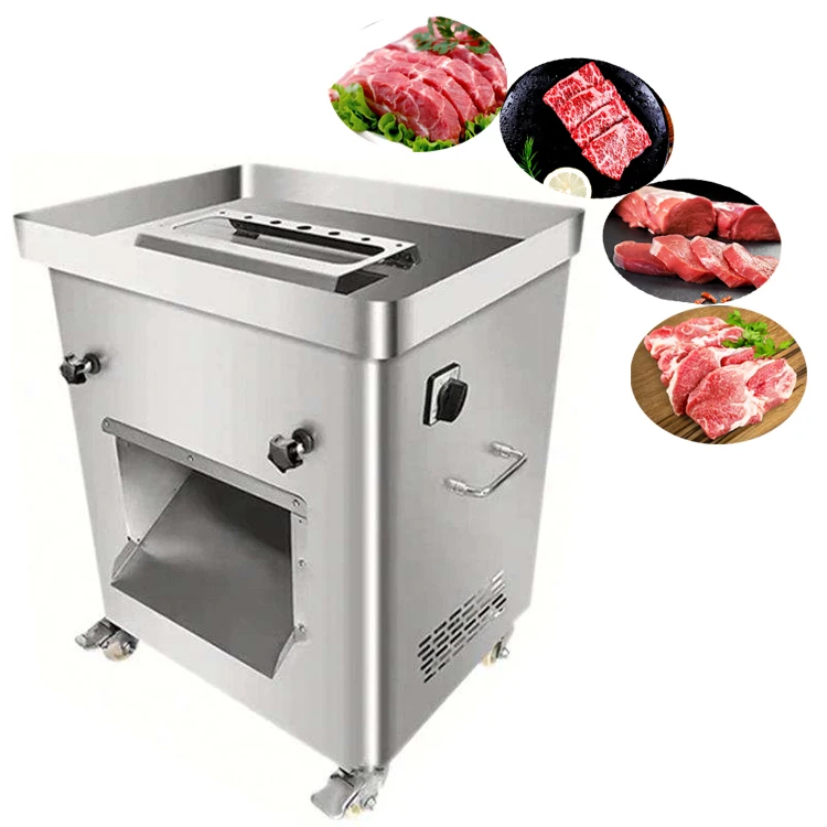 Fresh meat horizontal slicer Beef Pork Meat Breast Jerky Slicer Flake pork Meat Cutter Machine