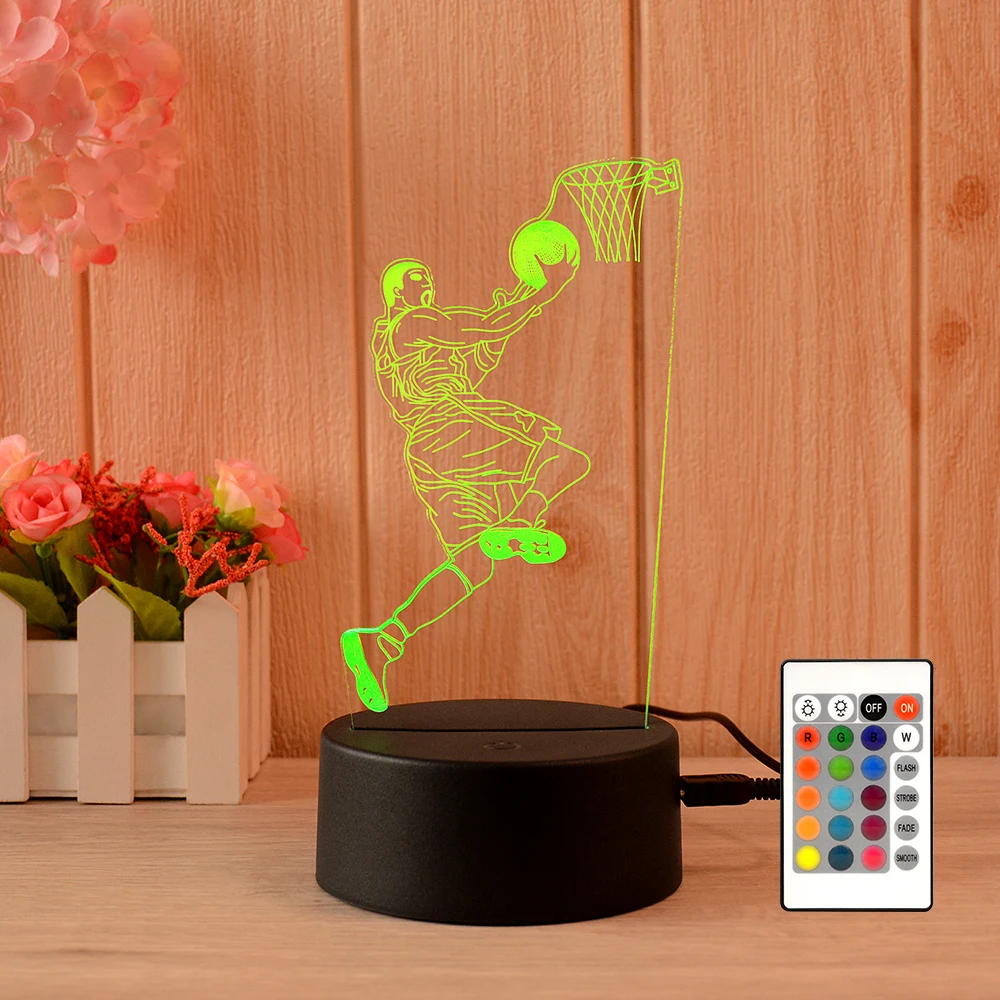 3D Night Lights Optical Illusion Lamps LED Night Lamps Acrylic 3d Light Decorative Gift for Kids